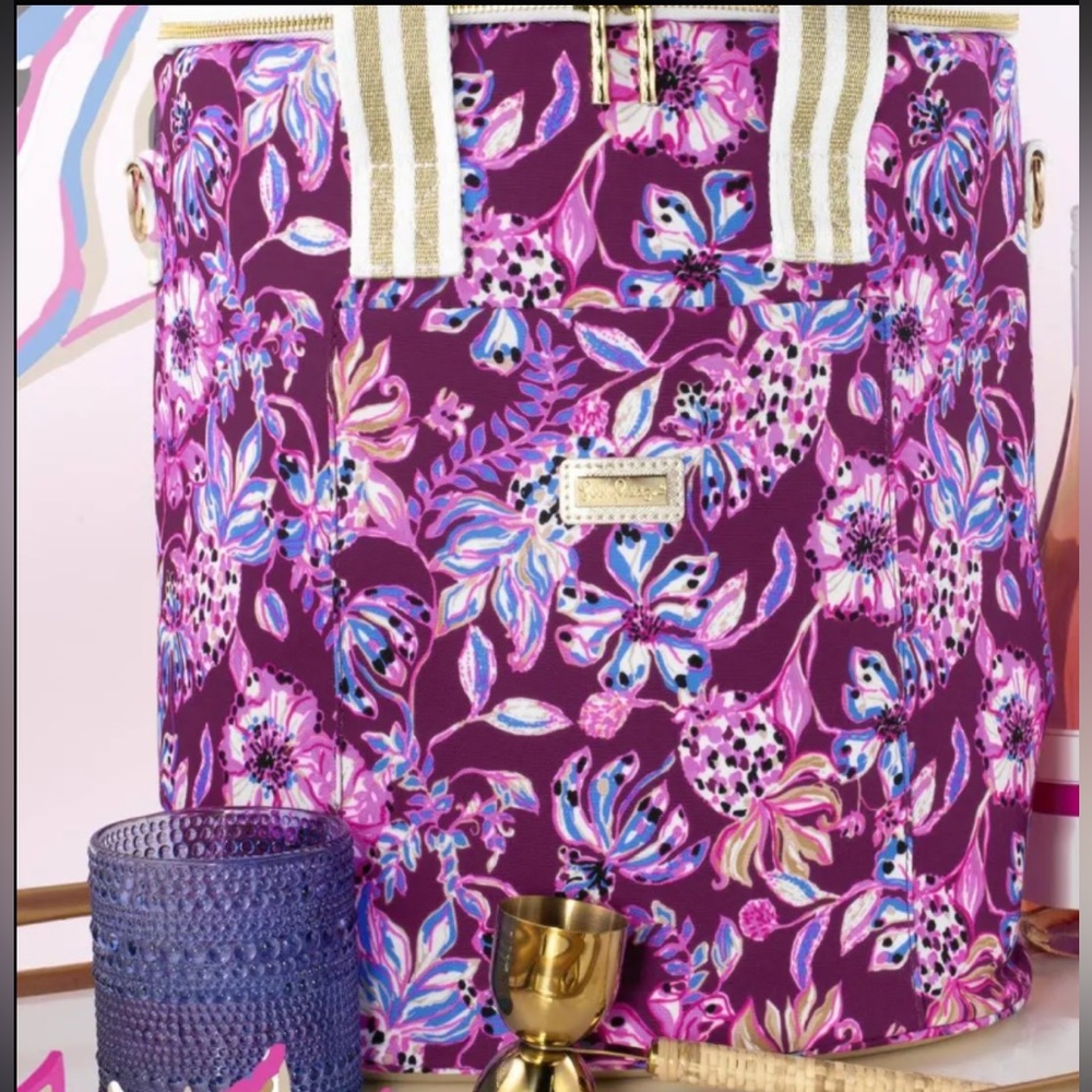 Lilly Pulitzer Pink and Blue Floral Tote